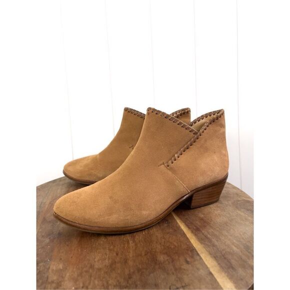 Jack Rodgers Sadie Tan Suede Ankle Booties Size 7.5 - Picture 2 of 8